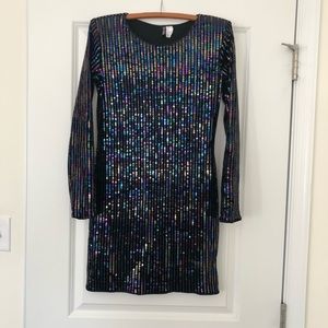 Black long sleeve H&M divided dress